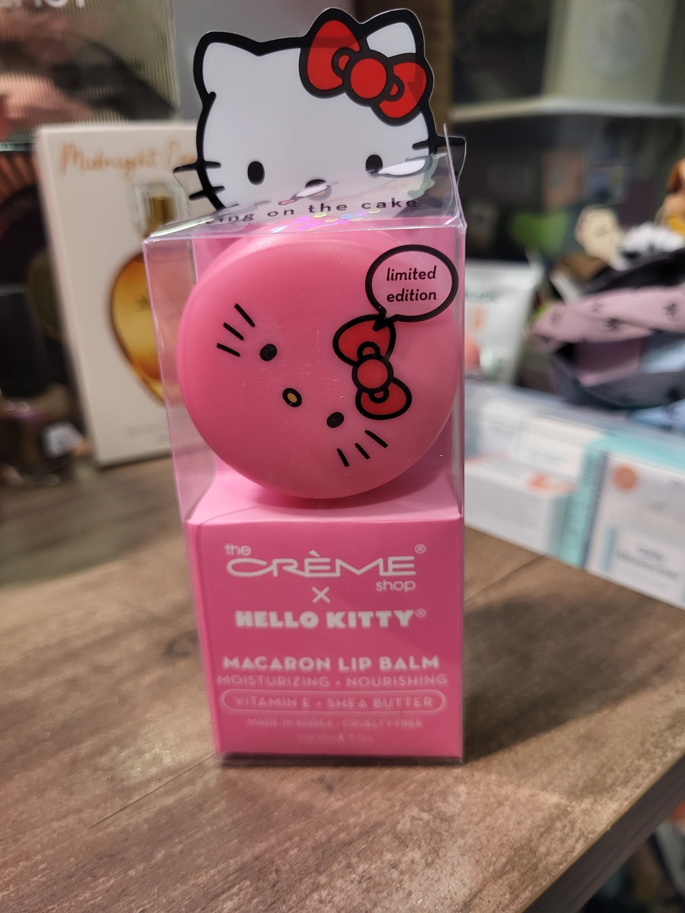 The Crème Shop x Hello Kitty Pink Macaron Lip Balm - Hydrating Pink Balm